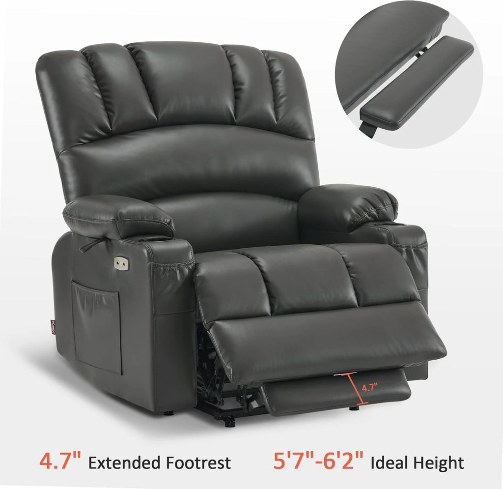Heated Lift Recliner for Seniors with USB & Cup Holders