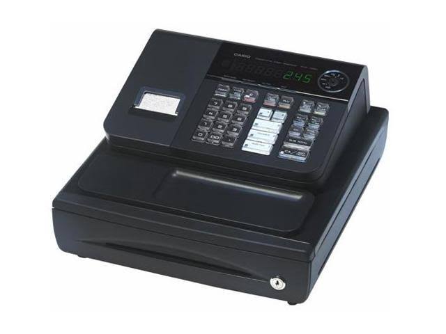 Casio PCR-T280 Cash Register - 1200 PLUs, Antibacterial Keyboard, High-Speed Thermal Printer, 8 Operators, 5 Department Keys