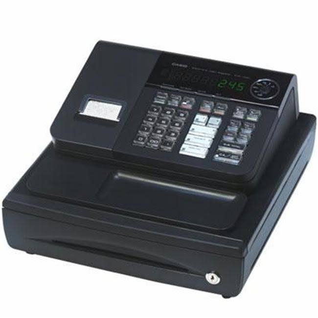 Casio PCR-T280 Cash Register - 1200 PLUs, Antibacterial Keyboard, High-Speed Thermal Printer, 8 Operators, 5 Department Keys