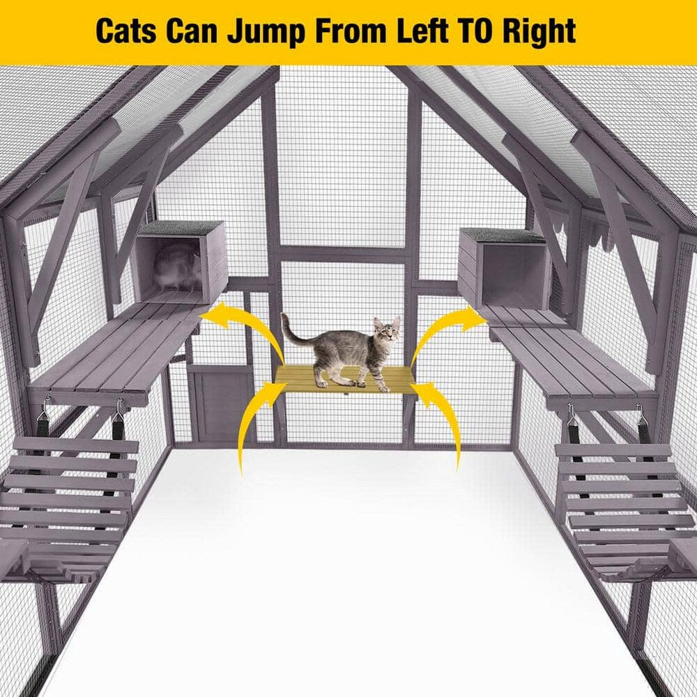 aivituvin Outdoor Cat Run : Large Cat Enclosure