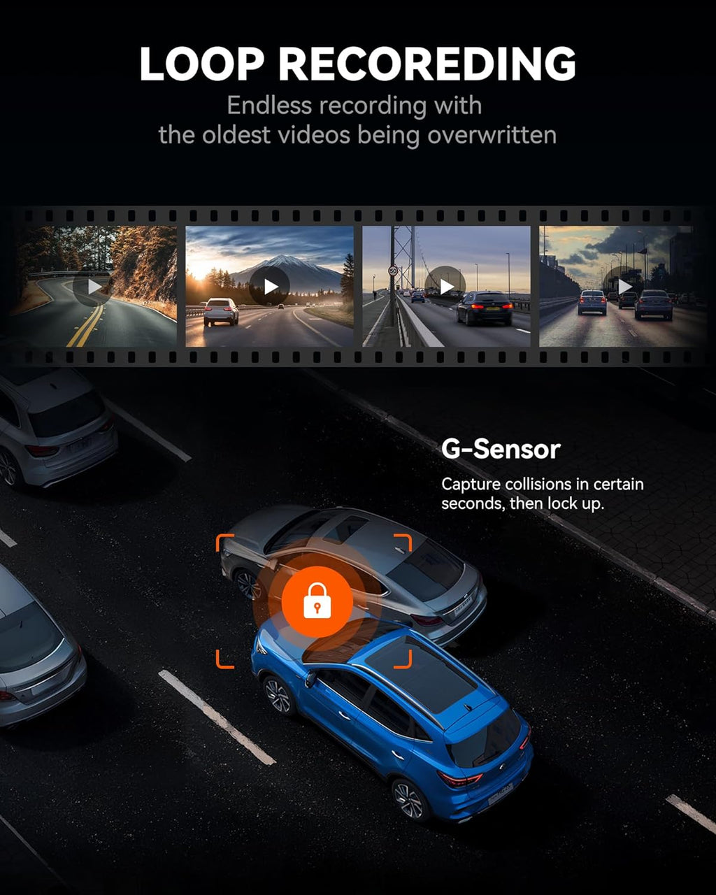 12" 4K Mirror Dash Cam Backup Camera, 2160P Full HD Smart Rearview Mirror for Cars & Trucks, Front and Rear View Dual Cameras, Night Vision, Parking Assistance, Free 32GB Card & GPS