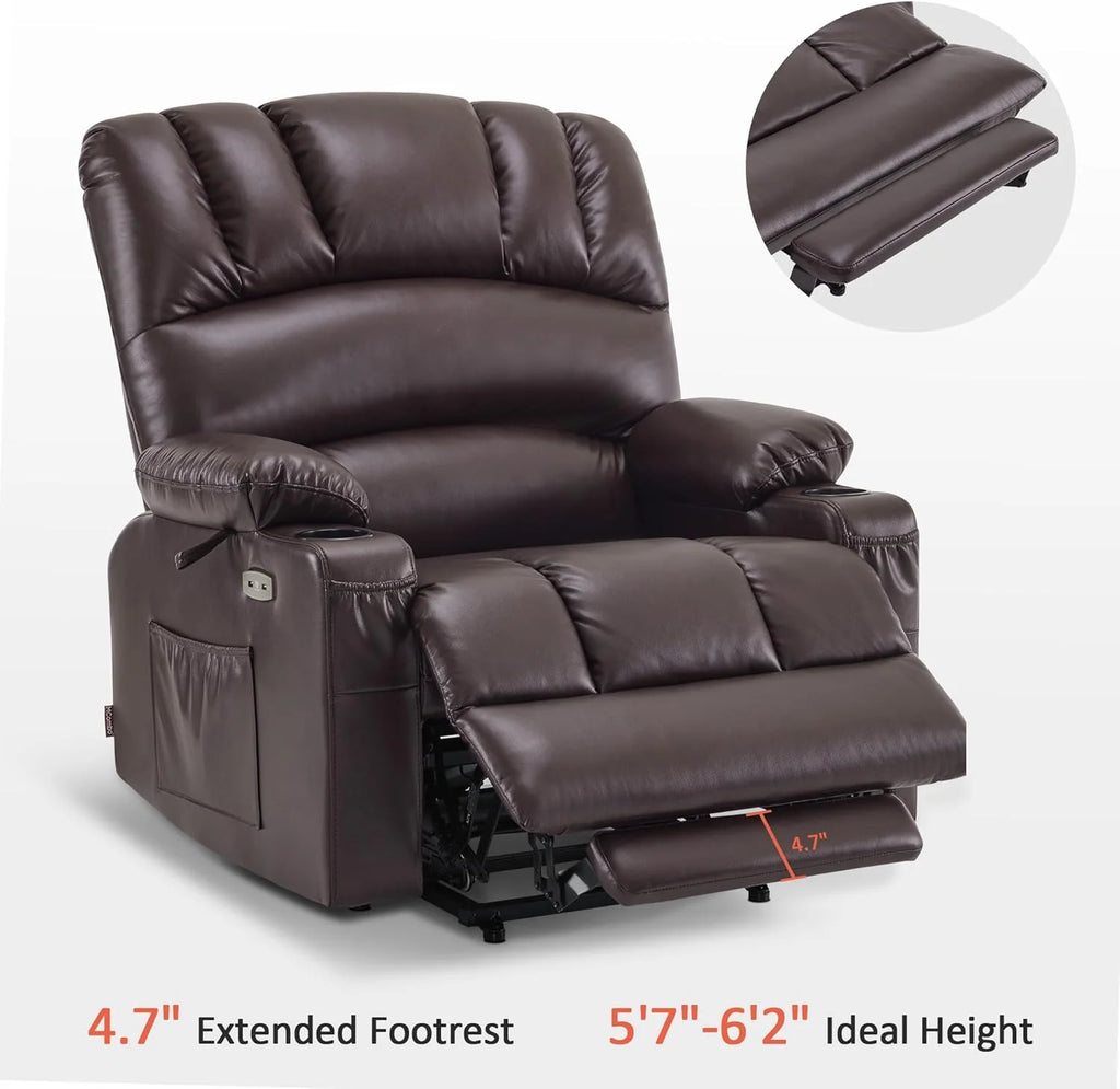 Heated Lift Recliner for Seniors with USB & Cup Holders