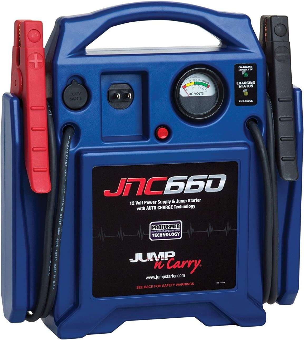Clore Automotive Jump-N-Carry JNC660 1700 Peak Amp 12V Jump Starter