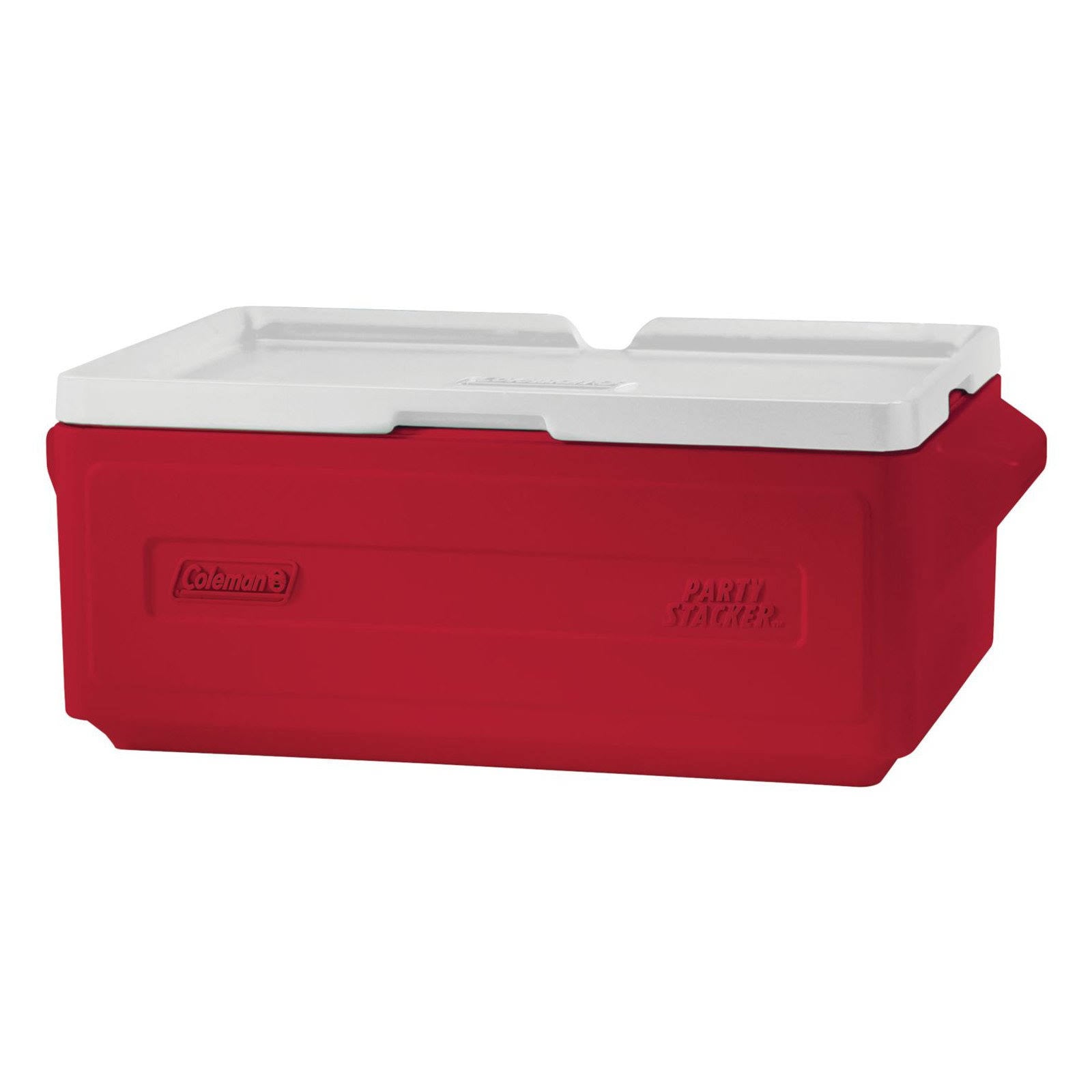 Coleman Party Stacker Cooler, Red, Fits 24 Cans, Made in USA