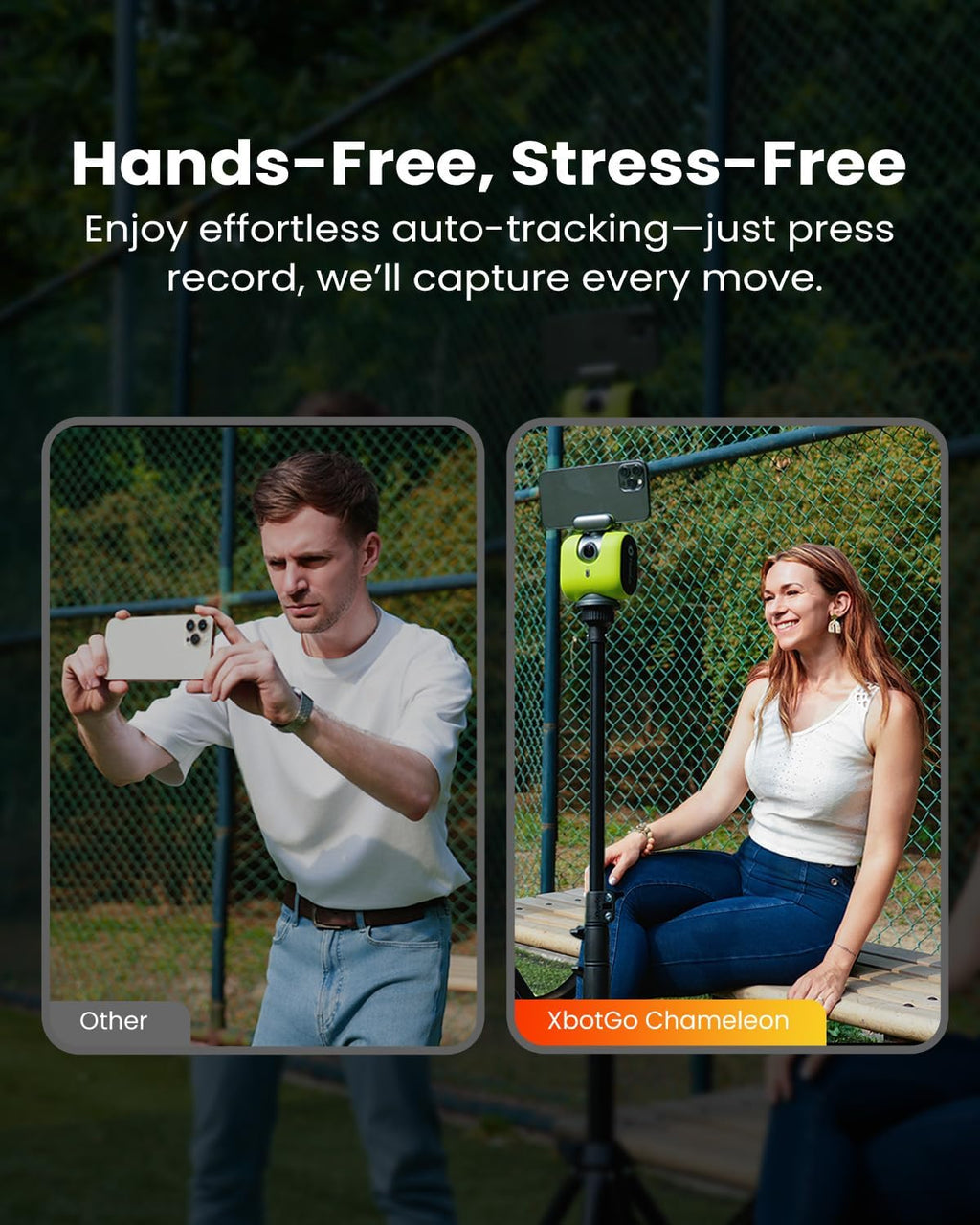 Chameleon AI 4K Sports Camera, Soccer & Basketball Tracking, No Subscription