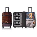 The Ten (10-Bottle) Wine Luggage, TSA Approved Anti-Theft Zipper, Lightweight Hard Shell Spinner Suitcase