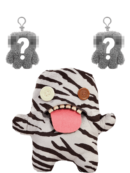 Monster: Oogah Boogah Grey Zebra &amp; Keyring Pack