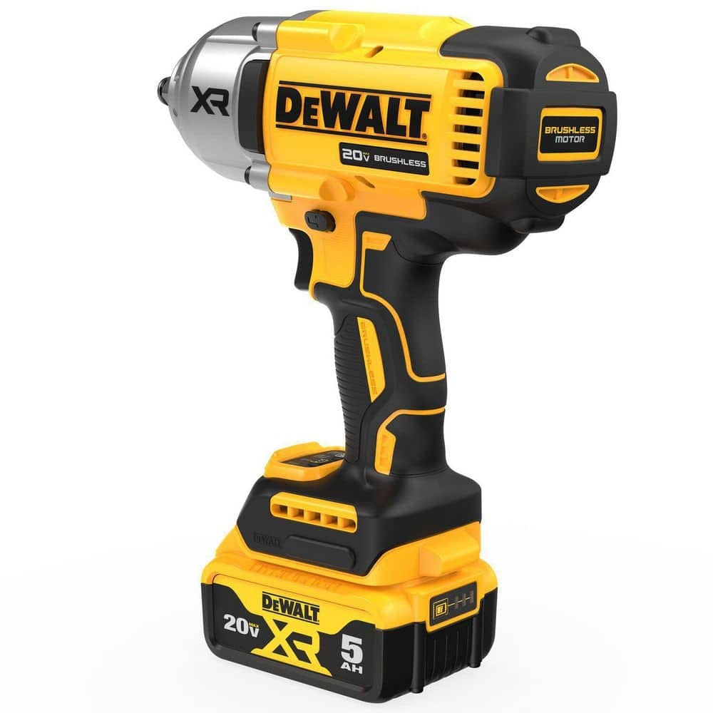 DEWALT 20V MAX XR 1/2" Cordless Impact Wrench Kit, High Torque, LED, Battery & Charger Included