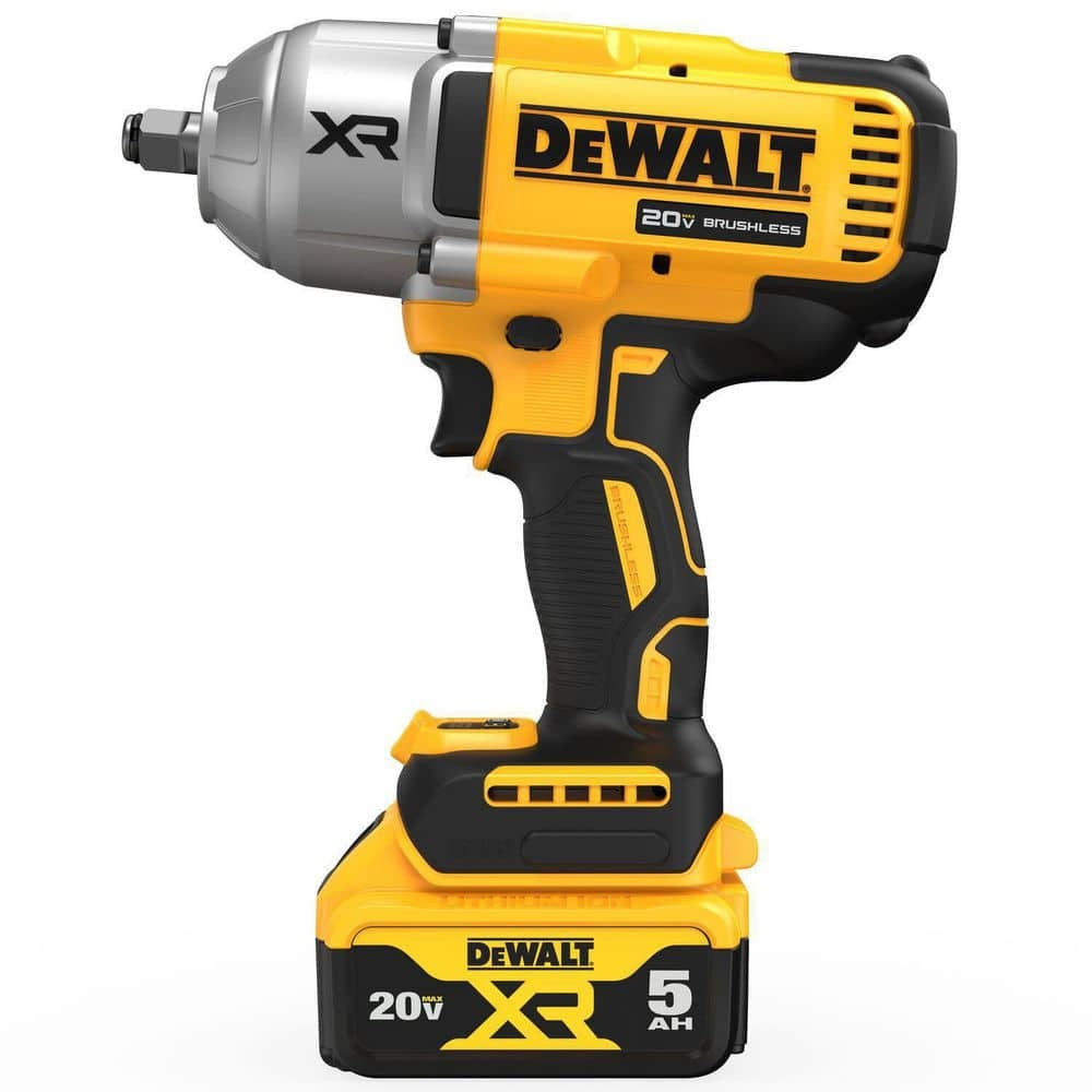 DEWALT 20V MAX XR 1/2" Cordless Impact Wrench Kit, High Torque, LED, Battery & Charger Included