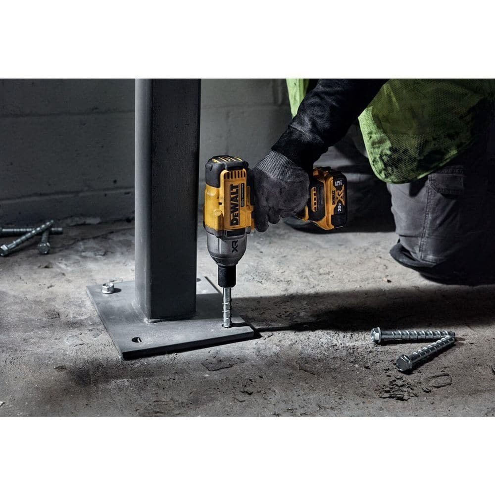 DEWALT 20V MAX XR 1/2" Cordless Impact Wrench Kit, High Torque, LED, Battery & Charger Included