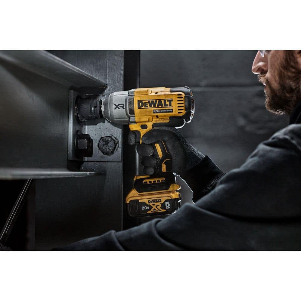 DEWALT 20V MAX XR 1/2" Cordless Impact Wrench Kit, High Torque, LED, Battery & Charger Included
