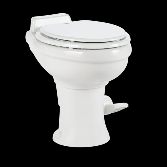 Dometic 320 Series Standard Height RV Toilet, White, Ceramic Bowl, Efficient Flush