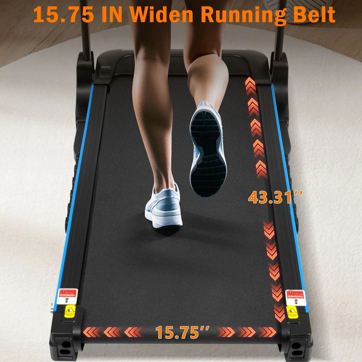 VLDTDRDI 500LBS 3.5HP Folding Treadmill with USB Charge Station,10Mph Electric Treadmil with Incline,Bluetooth Speaker,Device Holder and Pulse Sensor,Running Walking Exercise Machine