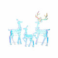 Holiday Time 3-Piece LED Prismatic Polygon Deer Family Set – Buck, Doe & Fawn for Indoor/Outdoor Decor
