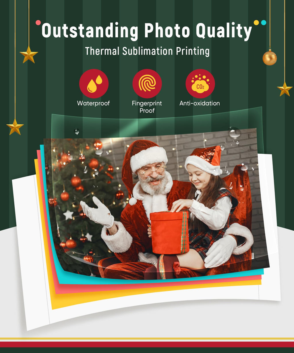 Liene 4×6 Photo Printer – Portable, Wi-Fi, 100 Sheets, Compatible with iPhone & Android, Thermal-Dye Technology