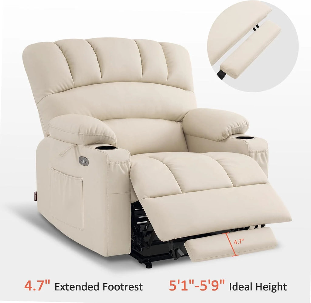 Heated Lift Recliner for Seniors with USB & Cup Holders