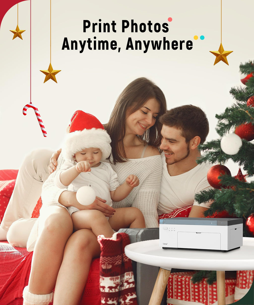 Liene 4×6 Photo Printer with Wi-Fi, 100 Sheets, Thermal-Dye Sublimation, for iPhone & Android