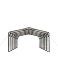 2025 CP2030F 20' x 30' All-Steel Carport Shed With 10' Enclosed Sidewalls