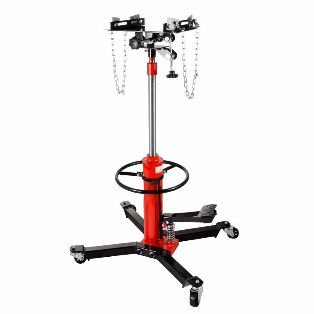 Hydraulic Car Transmission Jack Vertical Lift,1660 Pounds,360Rotating Wheel Lift,Red
