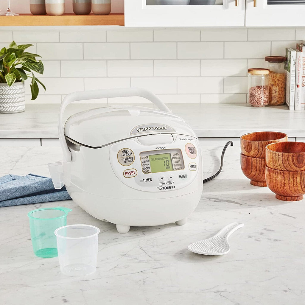 Zojirushi, Made in Japan Neuro Fuzzy Rice Cooker, 5.5-Cup, Premium White