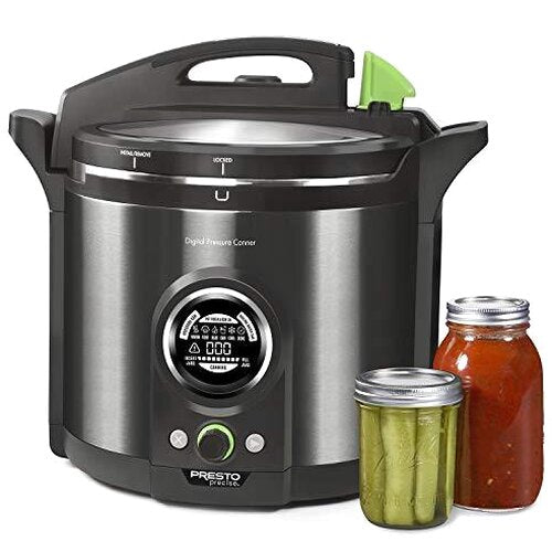 Presto 02144 12Qt Digital Canner, Black Stainless