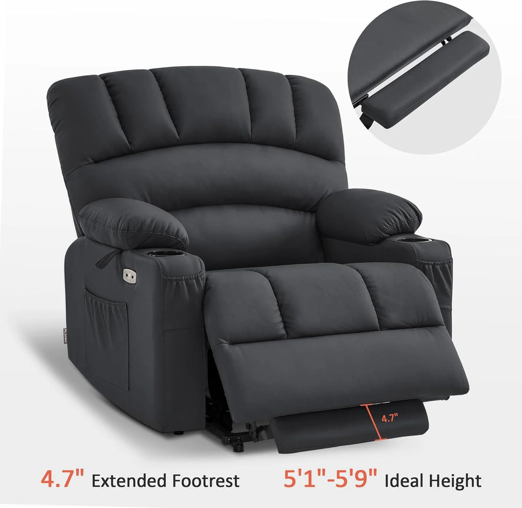 Heated Lift Recliner for Seniors with USB & Cup Holders