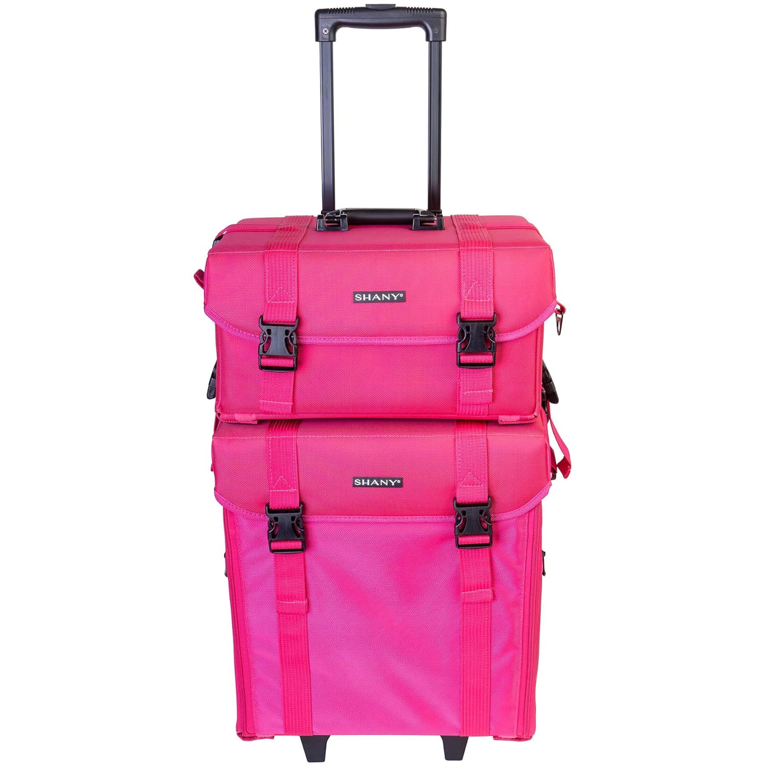 Jet Black Vinyl Cosmetic Case Travel Bag