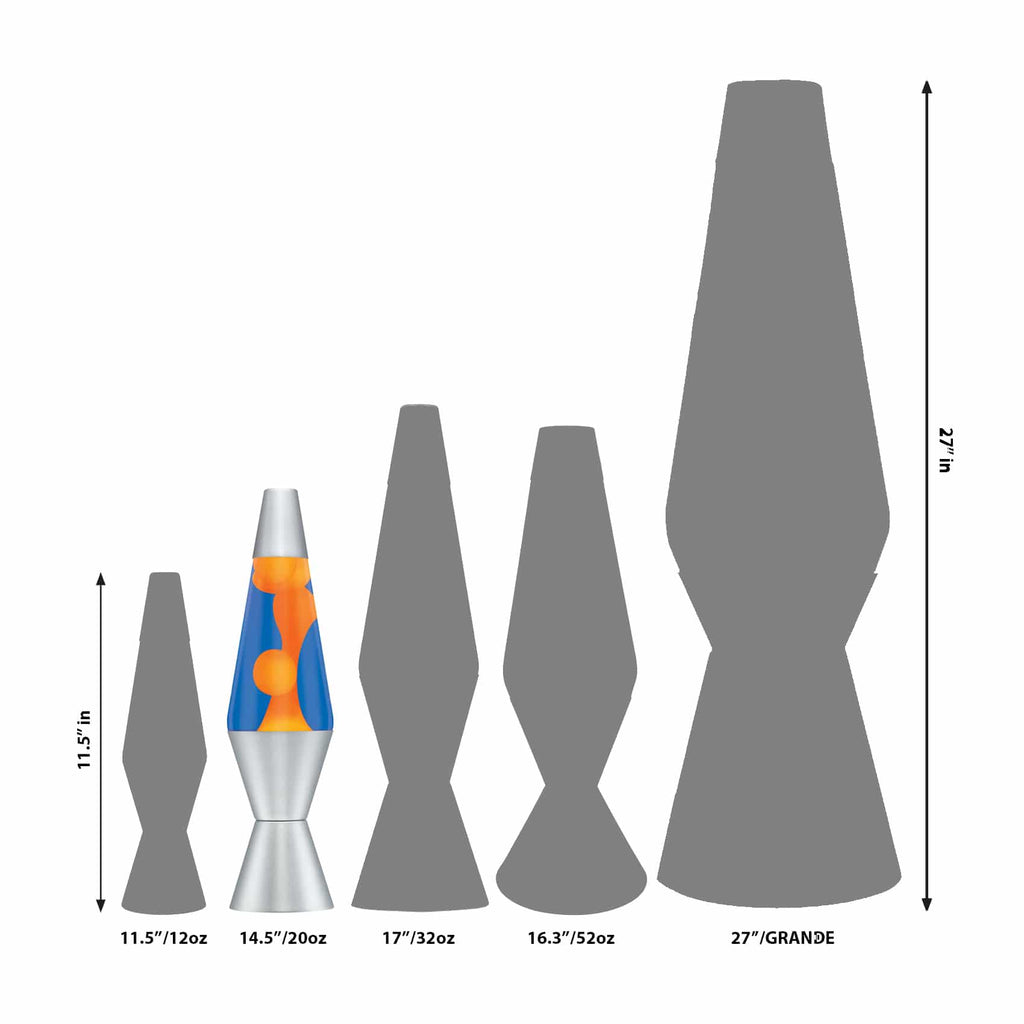 14.5'' LAVA Lamp - Orange/Blue/Silver