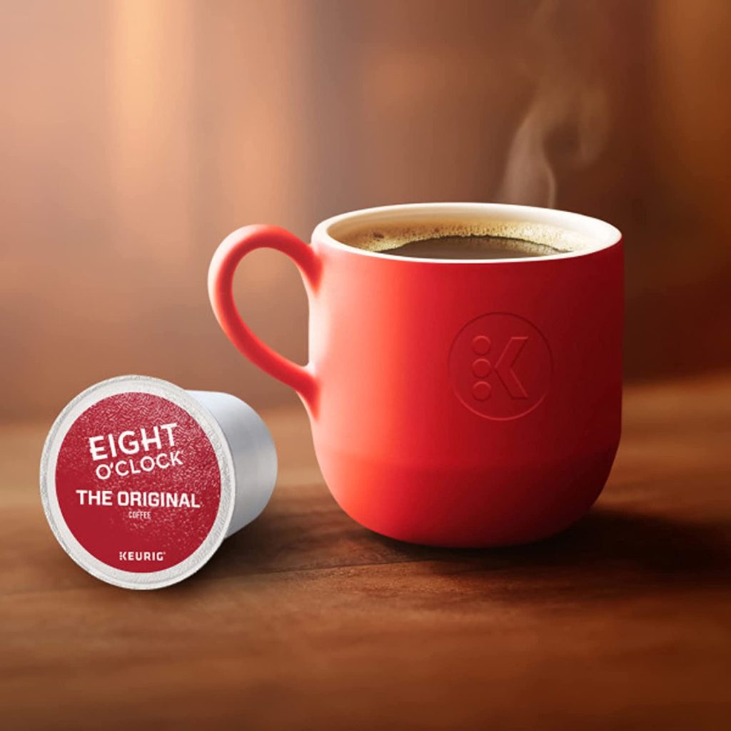 Eight O'Clock Coffee Original Medium Roast Recyclable K-Cup Pods, 96 Count
