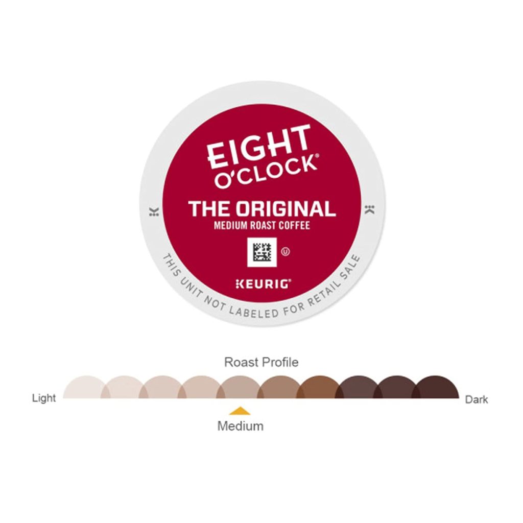 Eight O'Clock Coffee Original Medium Roast Recyclable K-Cup Pods, 96 Count