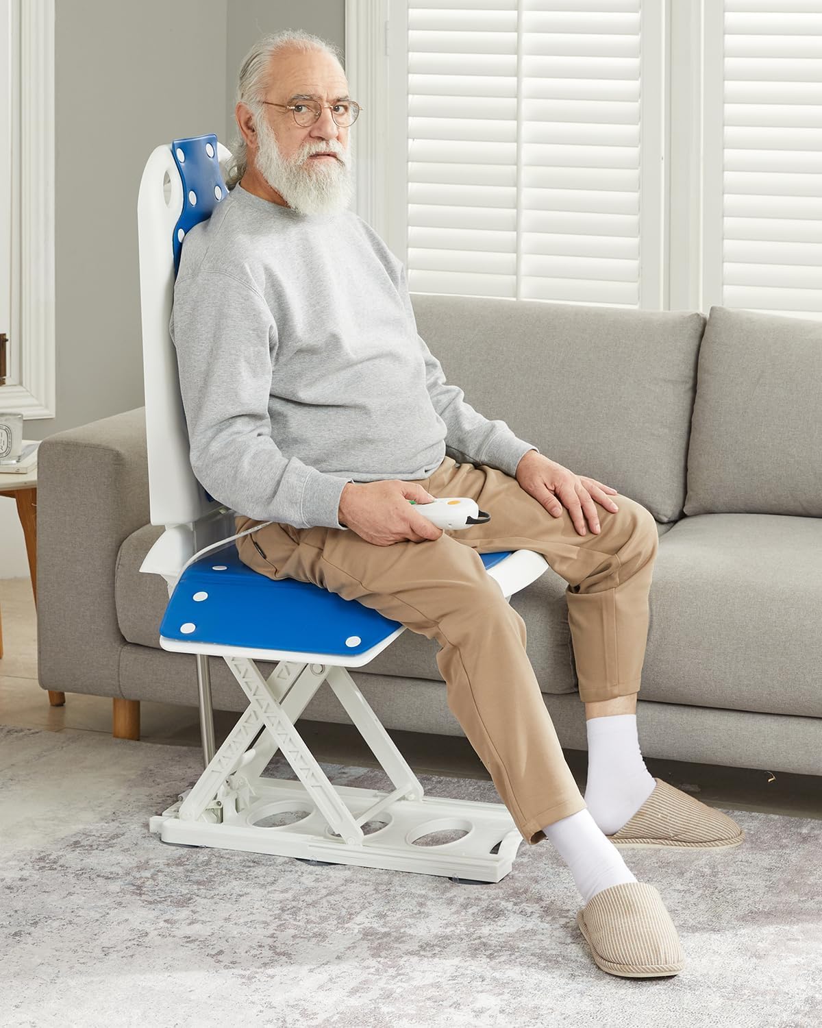 ElderAid Electric Chair Lift for Elderly - 20" Height, 300 LBS Capacity