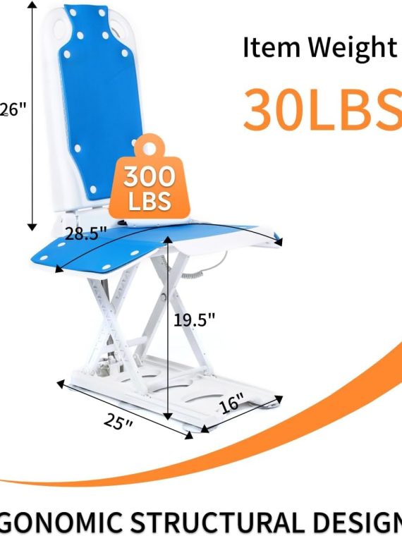 ElderAid Electric Chair Lift for Elderly - 20" Height, 300 LBS Capacity
