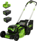 Greenworks 60V 21” Cordless (Self-Propelled) Lawn Mower , 2 x 4.0Ah Batteries and Dual Port Rapid Charger sgtnighsdesigns