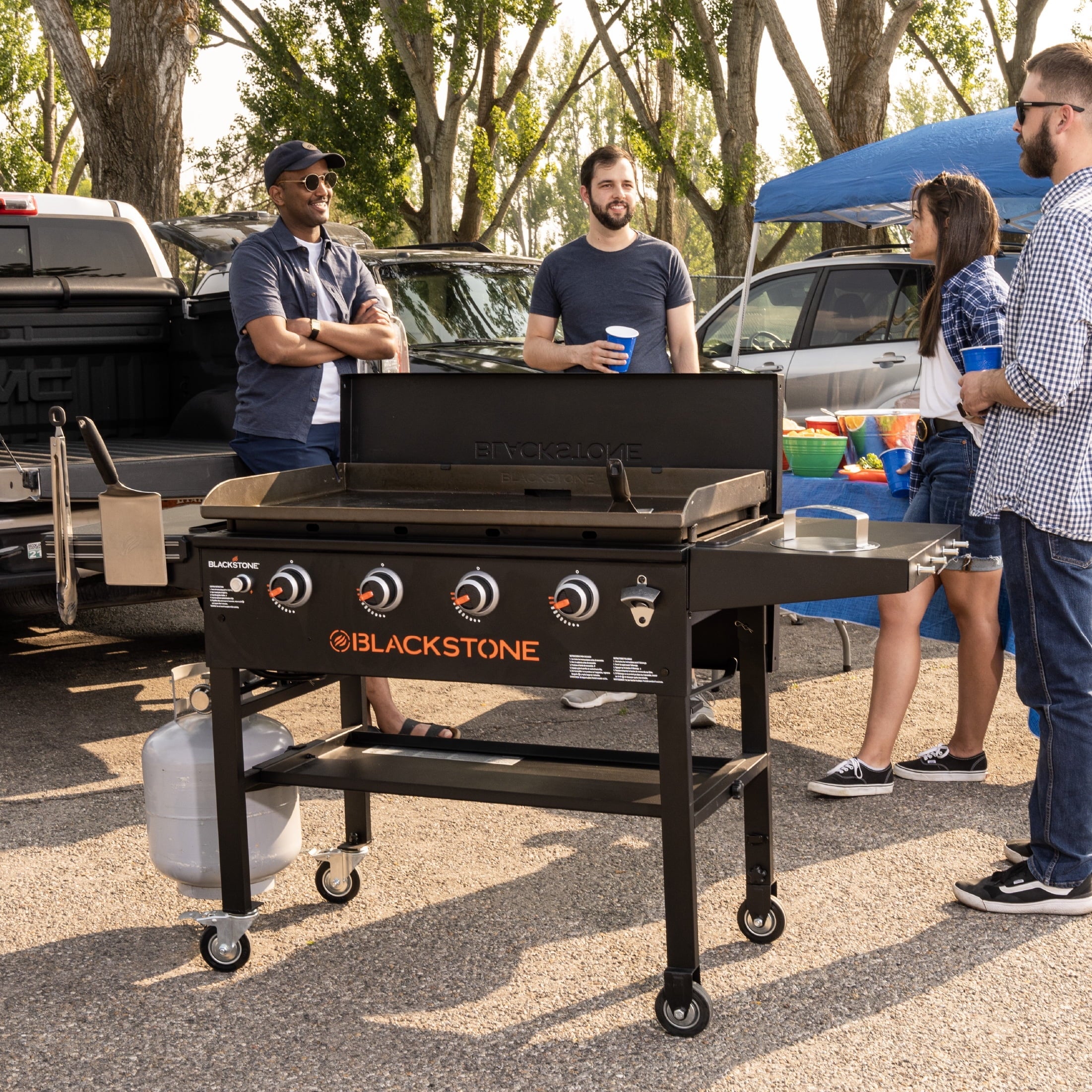 Blackstone Original 4-Burner 36" Propane Omnivore Griddle with Hard Cover