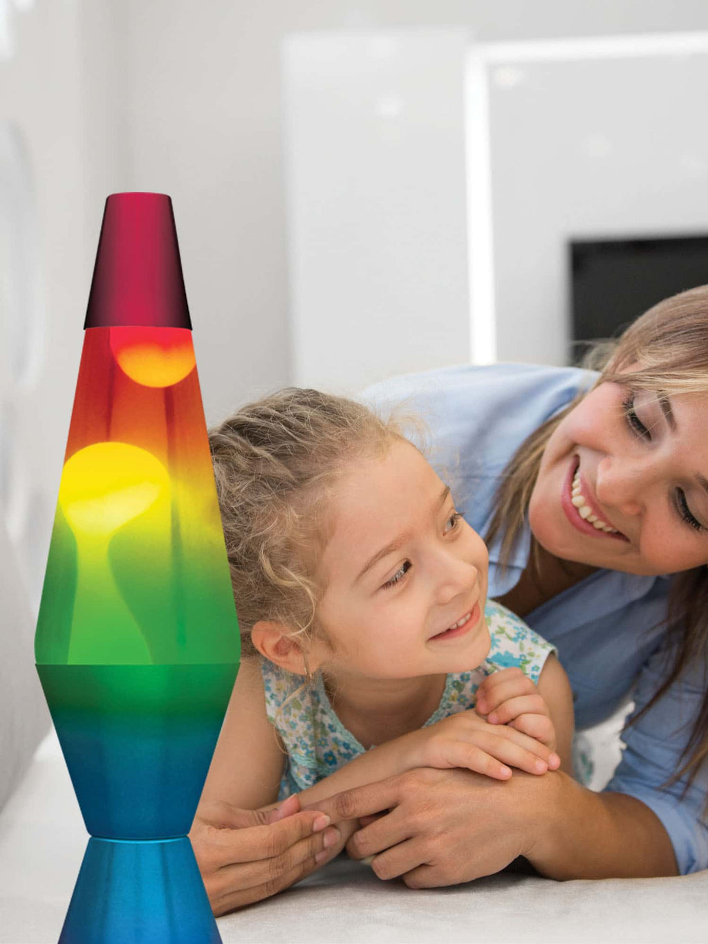 14.5'' LAVA Lamp Rainbow - White/Clear/Tricolor