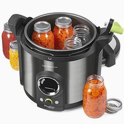 Presto 02144 12Qt Digital Canner, Black Stainless