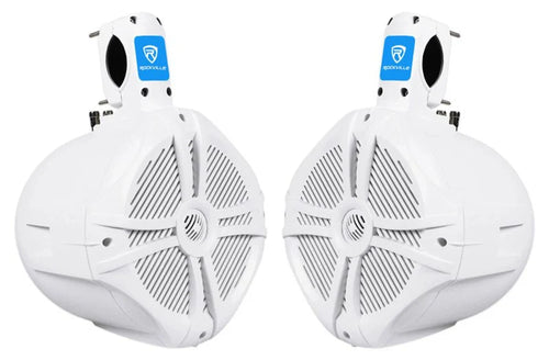 (2) 8 600 Watt Waterproof Overhead Soundbar/Roll Bar Speakers for Jeep Wrangler