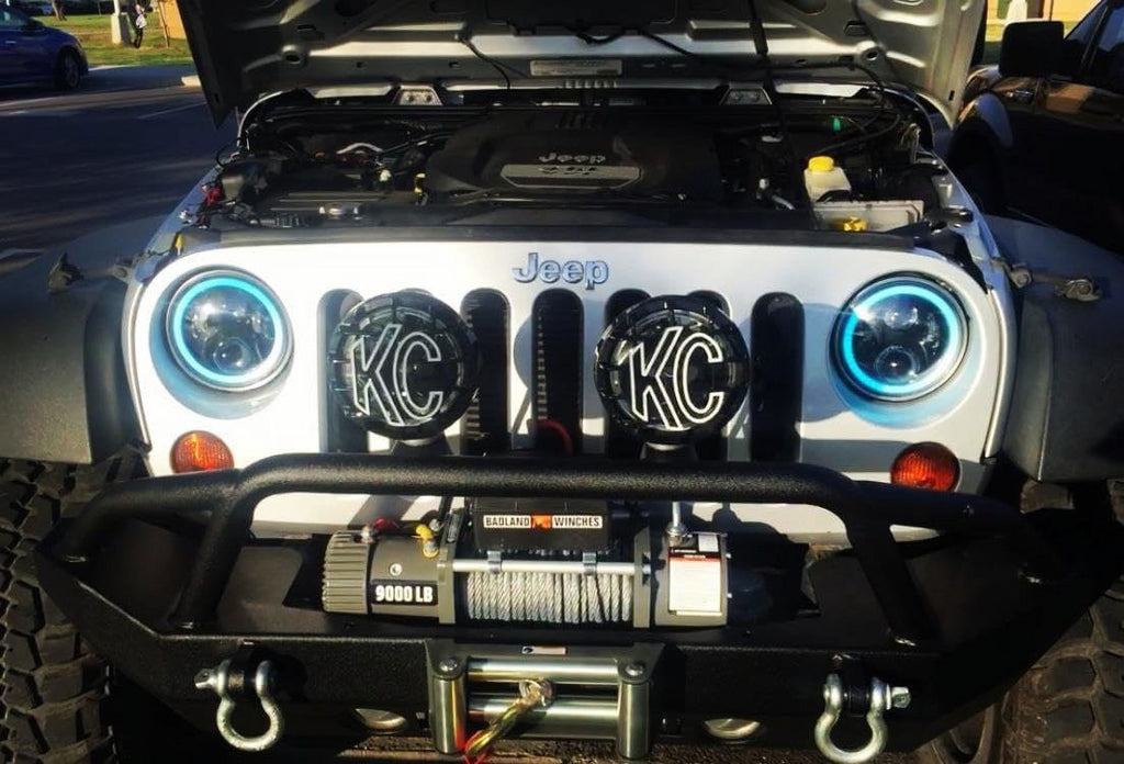 KC HiLiTES 651 Gravity G6 Daylighter Spot Light System & Stone Guards Armored-for-Offroading Bundle. CREE LED 40 Watt Focused Long Distance Beam Weatherproof Spotlight Pair, 2,300 Lumens