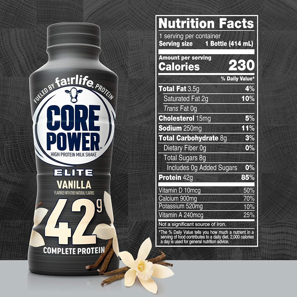 Fairlife Core Power Elite 42g High Protein Shake, Vanilla, 14 Fl Oz, 12 Pack