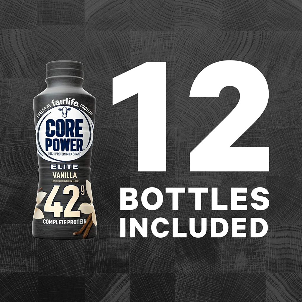 Fairlife Core Power Elite 42g High Protein Shake, Vanilla, 14 Fl Oz, 12 Pack
