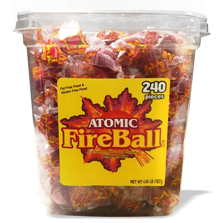 Ferrara Atomic Fireball Candy, 64.8 oz, 240 ct, Intense Cinnamon Flavor, Gluten-Free