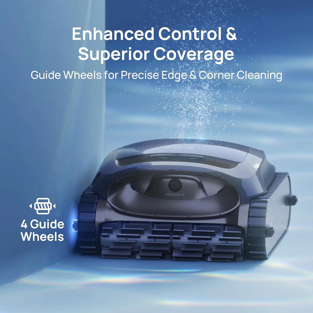 Beatbot AquaSense 2 Cordless Robotic Pool Vacuum Cleaner, Smart Surface Parking, Double-Pass Waterline Scrubbing, Cleans Floor, Walls, and Waterline, Above & In-Ground Pools up to 3,230 sq.ft - Blue