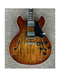 Firefly FF338 Semi-Hollow Electric Guitar, Spalted Maple Finish, 6-String, New
