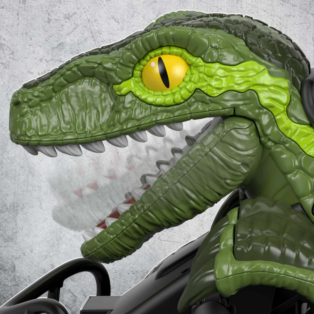 Fisher-Price Power Wheels Jurassic World Dino Racer Ride-On ATV, 6 MPH Green Dinosaur Toy