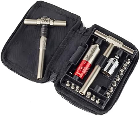 Fix It Sticks All-in-One Torque Driver Kit with T-Way Wrench, 15-65 in-lbs, Alloy Steel, Red