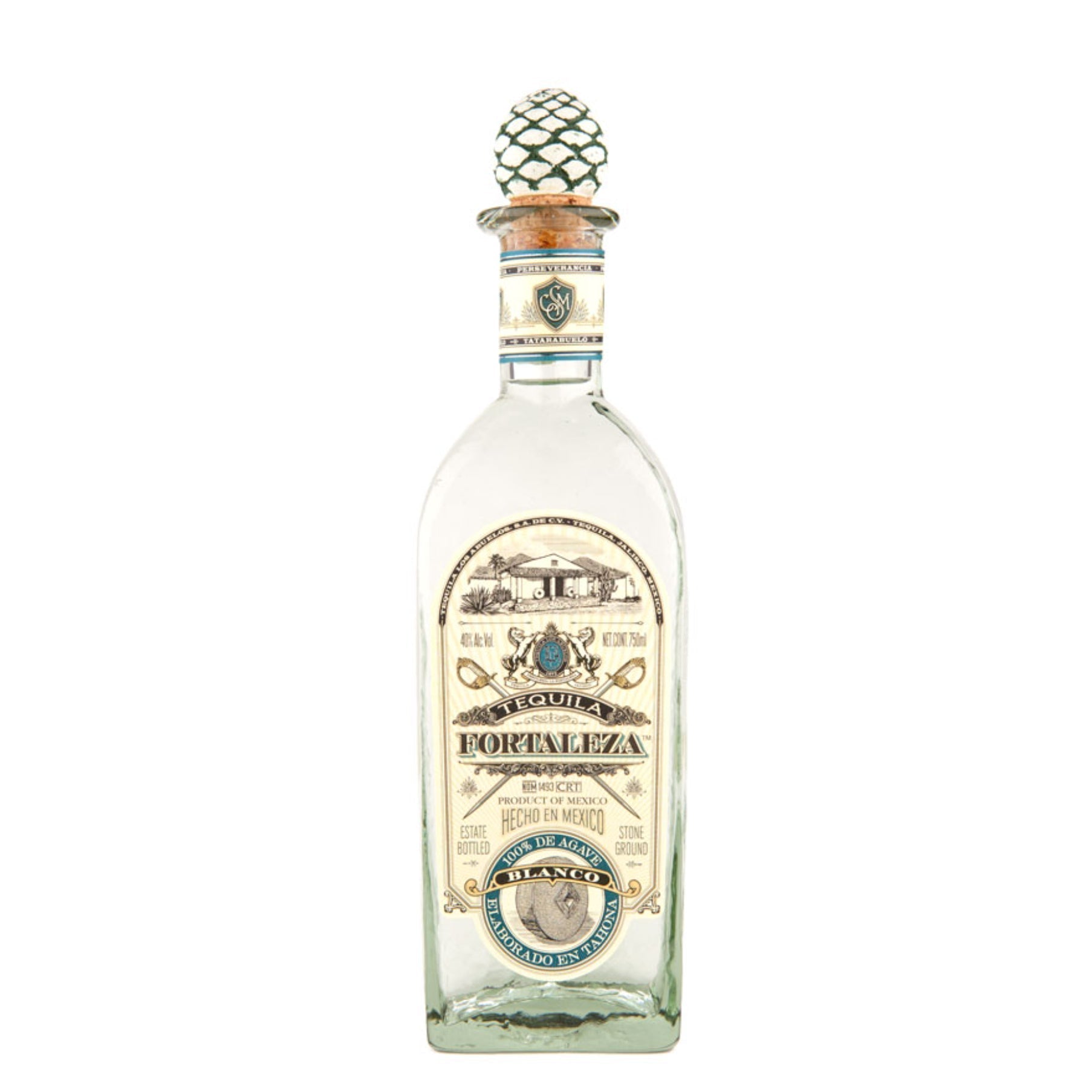 Fortaleza Blanco Tequila 750ml â€“ Silky, Herbal & Floral Notes, Peppery Finish, Traditional Jalisco Craftsmanship