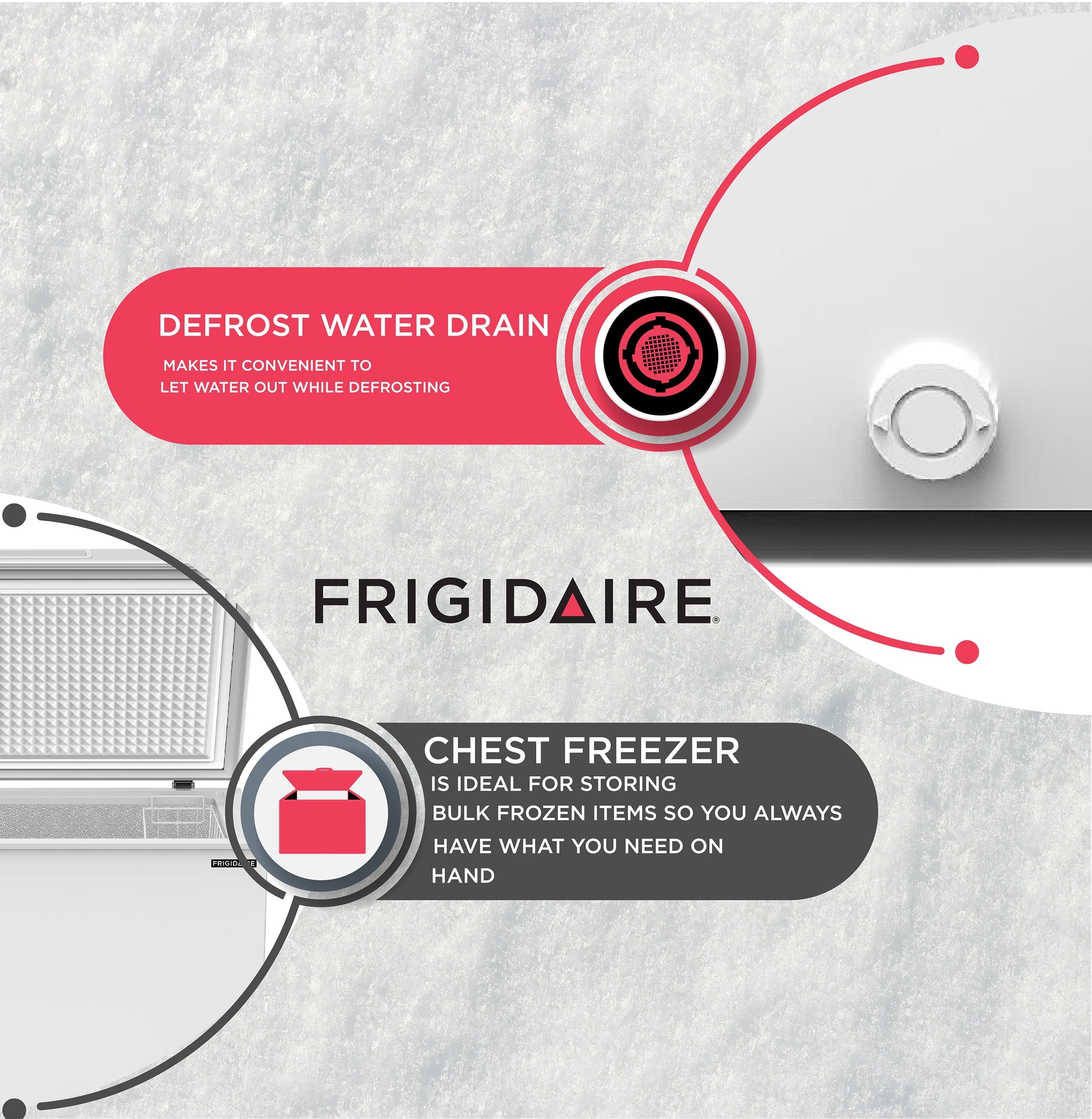 Frigidaire 7.0 Cu. Ft. White Chest Freezer, Garage Ready, External Temp Control