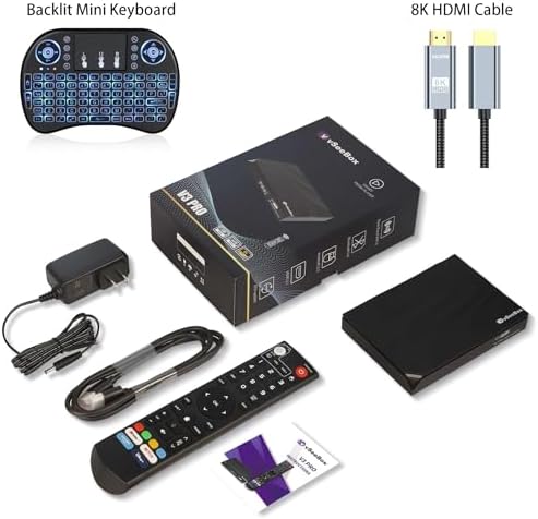 Generic V3 Pro Android 11 TV Box with Voice Remote, 4GB RAM, 64GB ROM, Mini Keyboard, 8K HDMI Cable, 6K Resolution