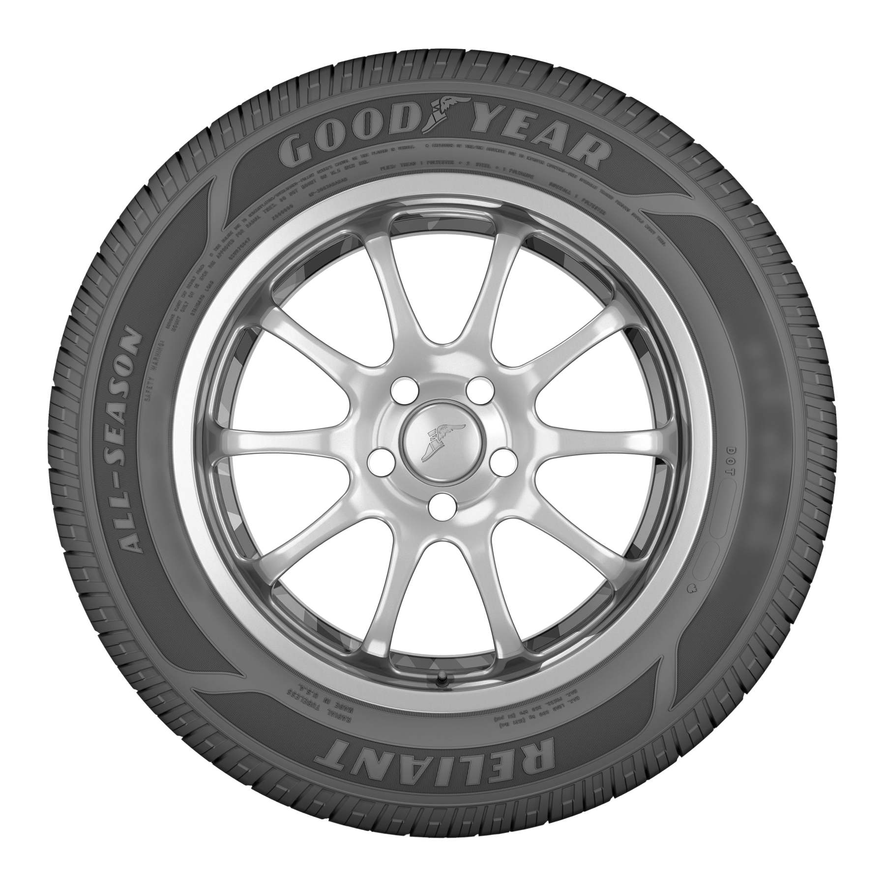 Goodyear Reliant 225/60R16 98H All-Season Passenger Tire with Superior Wet Grip