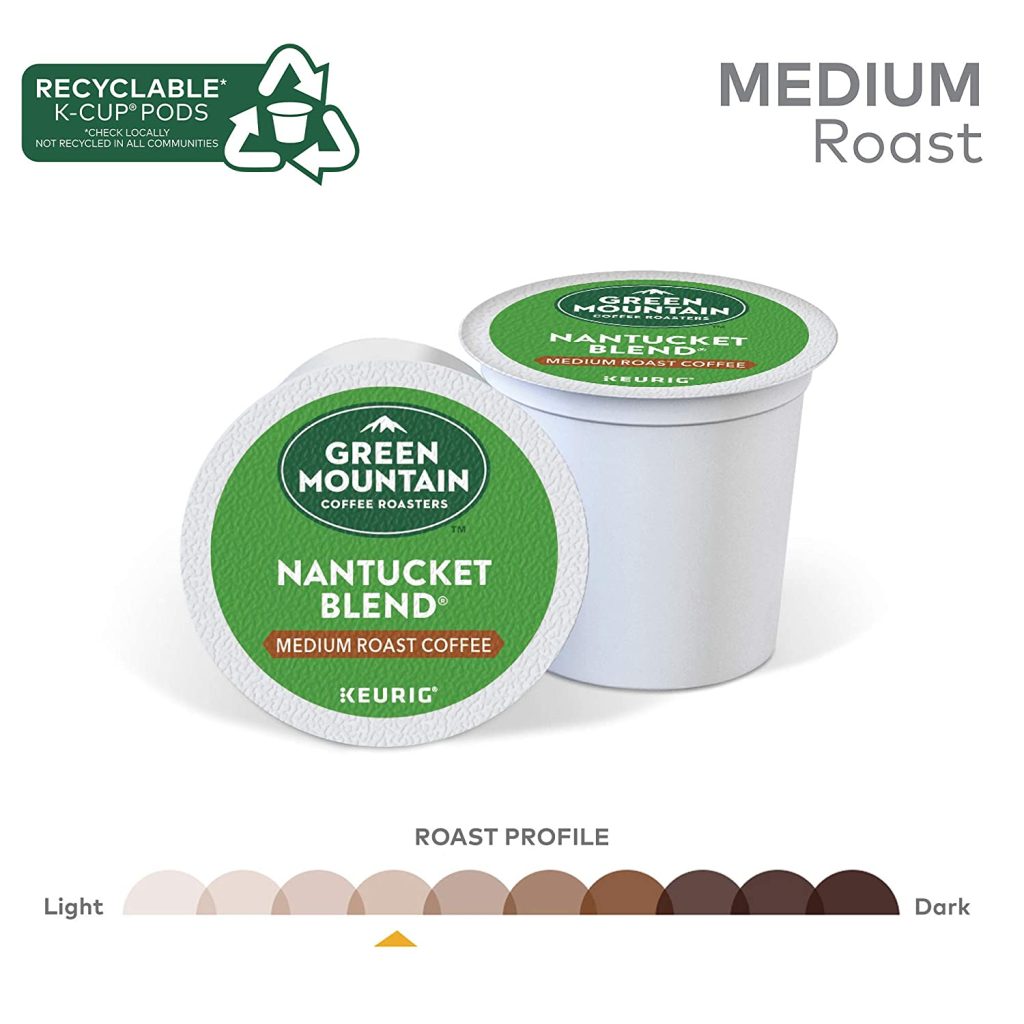 Green Mountain Coffee Roasters Nantucket Blend Medium Roast K-Cup Pods, 96 Count